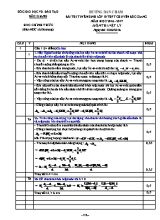 Đáp án đề thi vào Lớp 10 THPT chuyên Bắc Giang môn Vật lý - Năm học 2016-2017 - Sở giáo dục và đào tạo Bắc Giang
